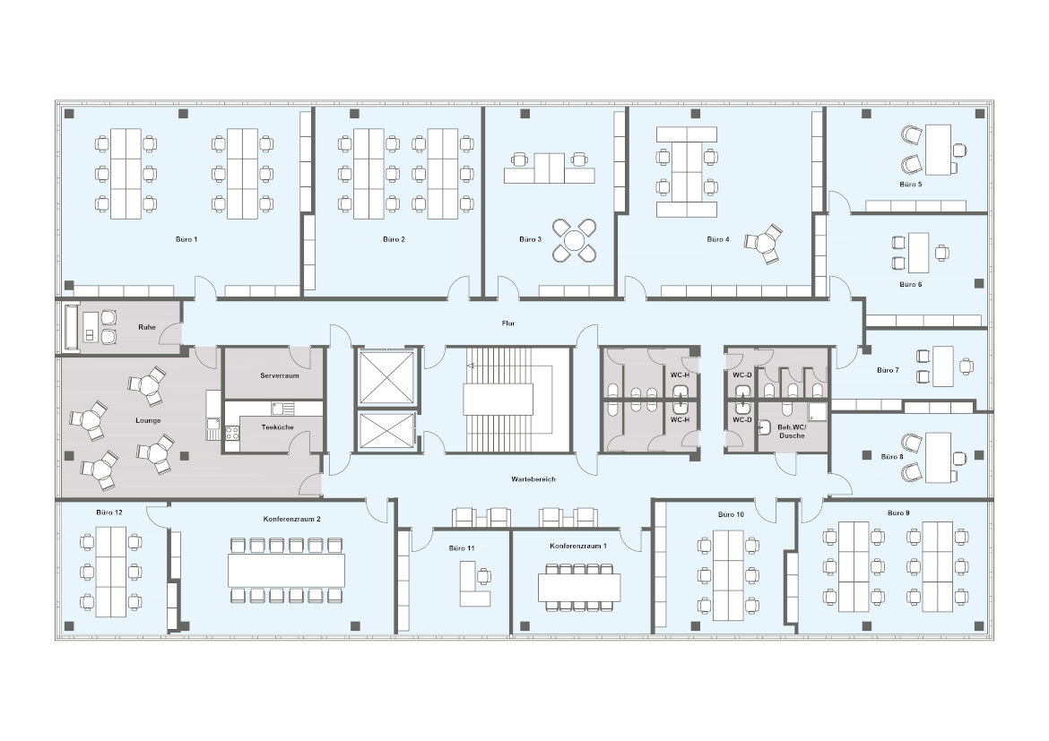 Office Space Floor Plan Design