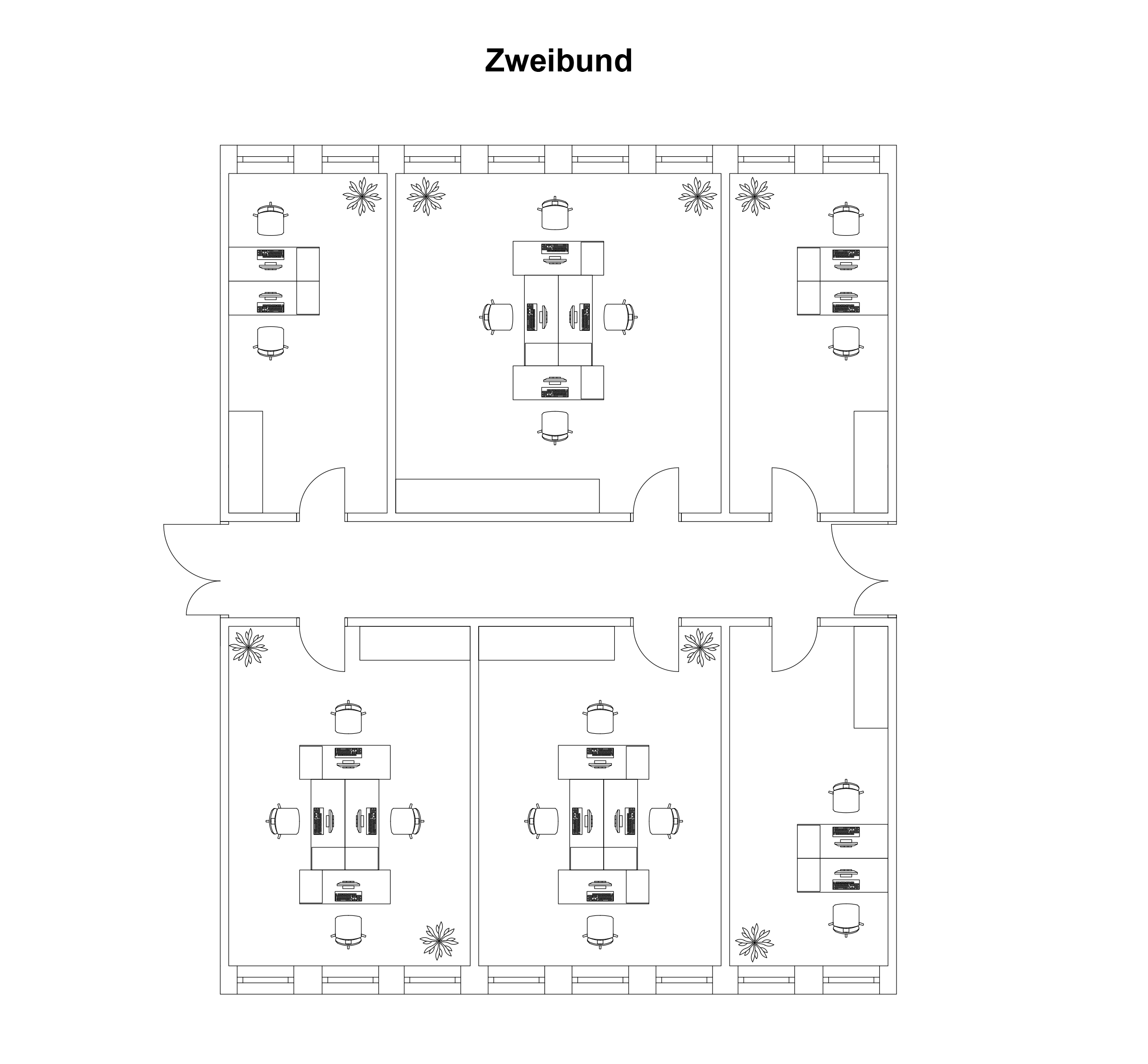 Two-bund with furniture