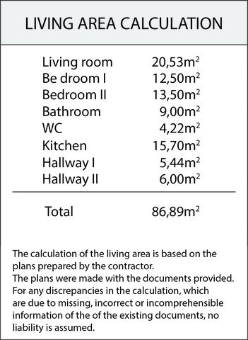 Example living space area