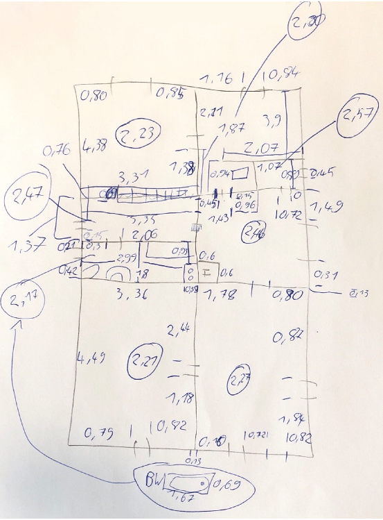 Hand sketch first floor