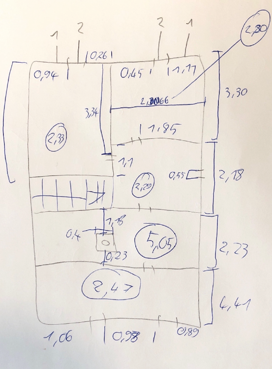 Hand sketch first floor