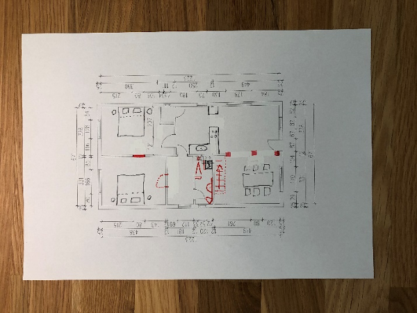 Skizze verkaufsoptimierter Grundriss Obergeschoss