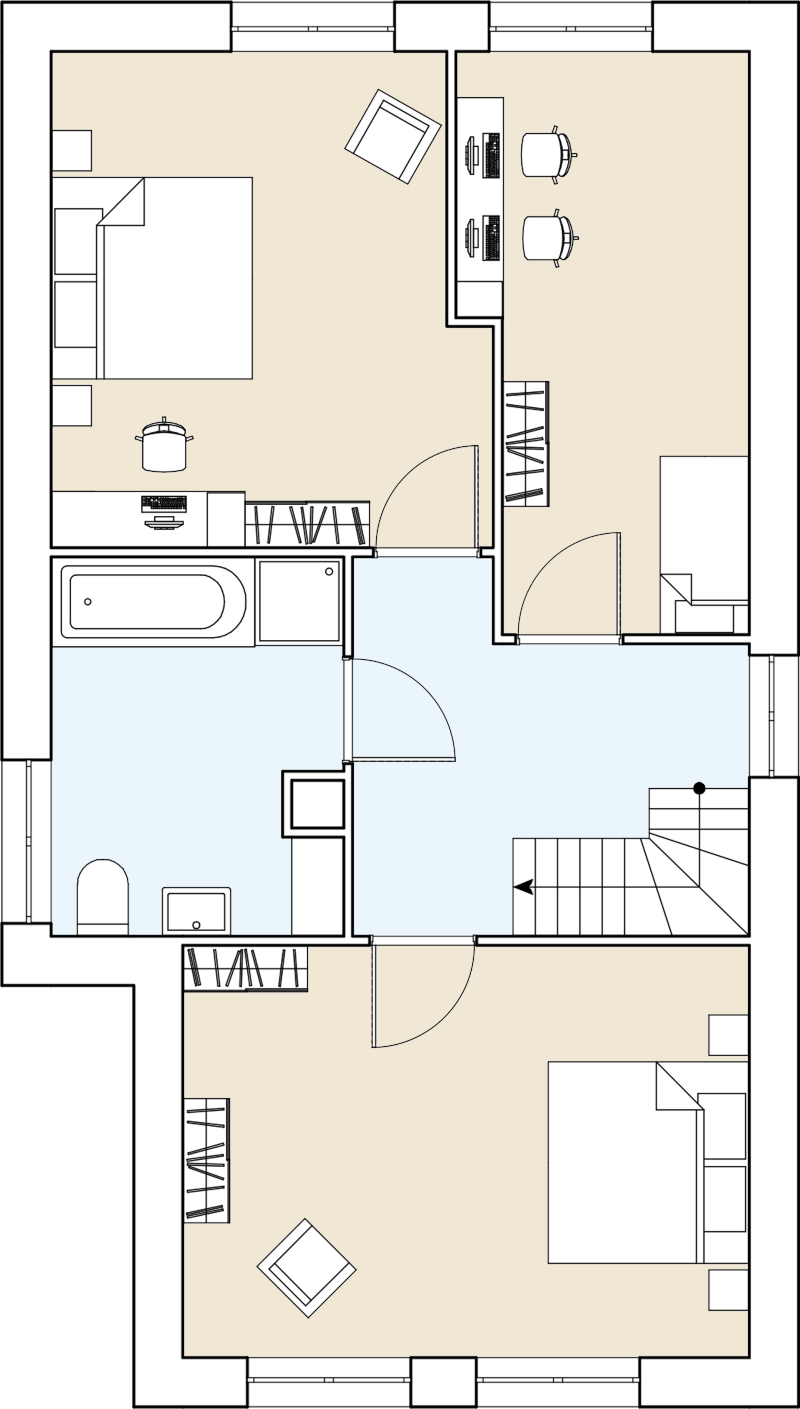 Floor plan upper floor