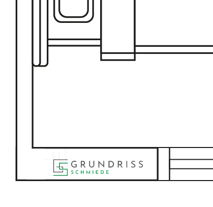 Grundriss-Design mit Logo